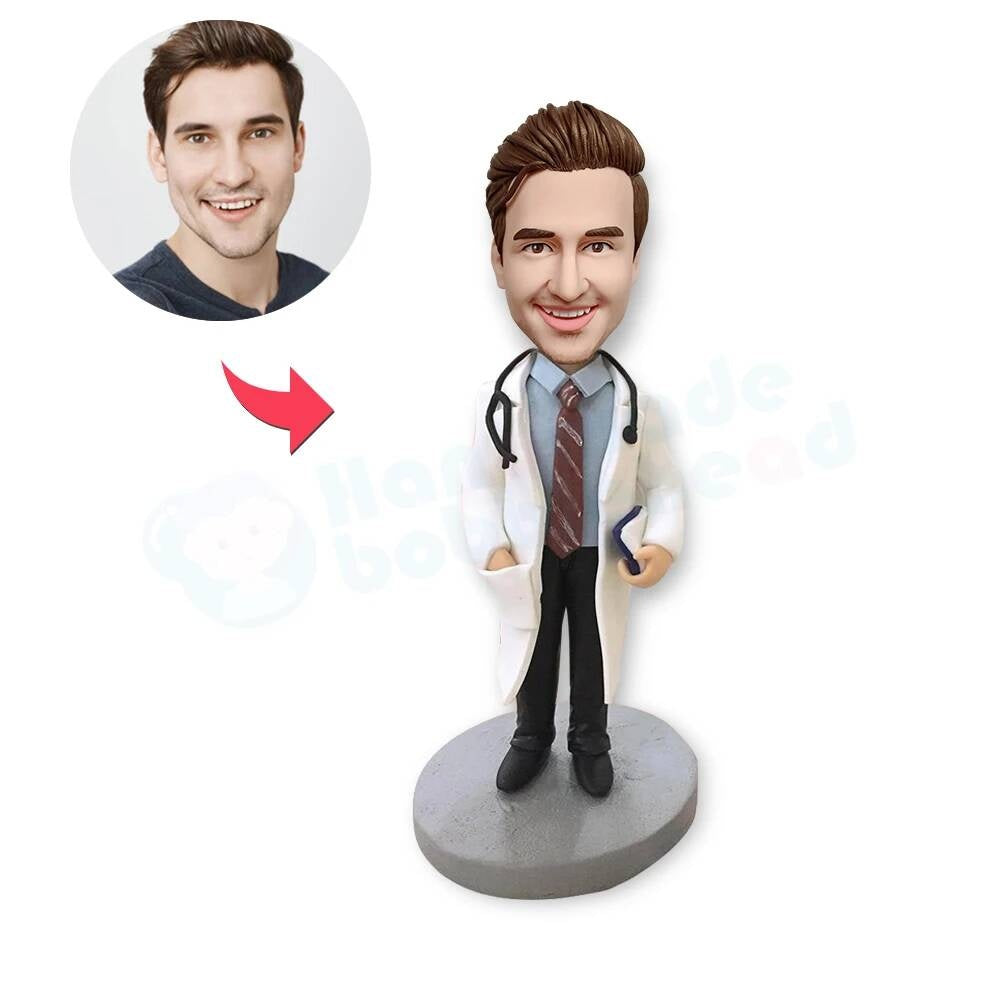 Diy Custom Bobbleheads: Office Man Fully Customizable with Polymer Clay | Personalized Bobbleheads Best Gifts for, Birthday, Chris Gift