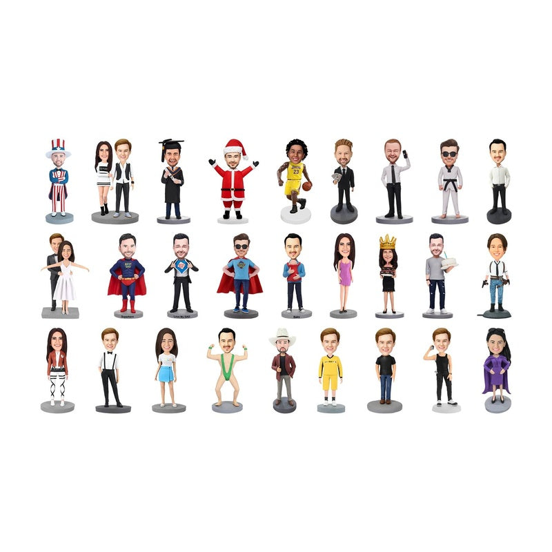 Diy Fully Custom Personalized Bobblehead Figurine Polymer Clay Figure Birthday Cake Topper Handmade Gift for Loves Friend Gift