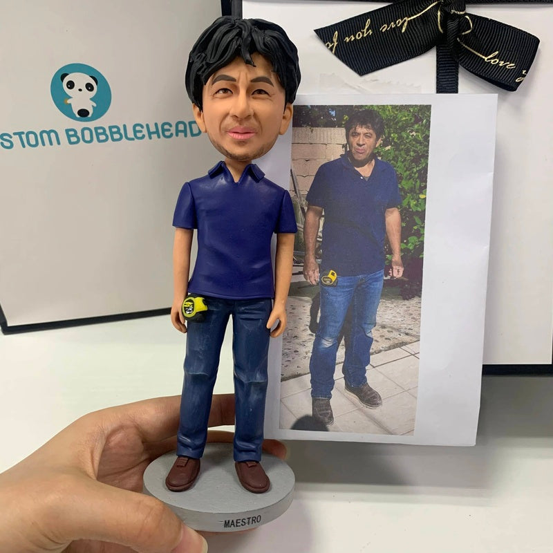 Diy Fully Custom Personalized Bobblehead Figurine Polymer Clay Figure Birthday Cake Topper Handmade Gift for Loves Friend Gift