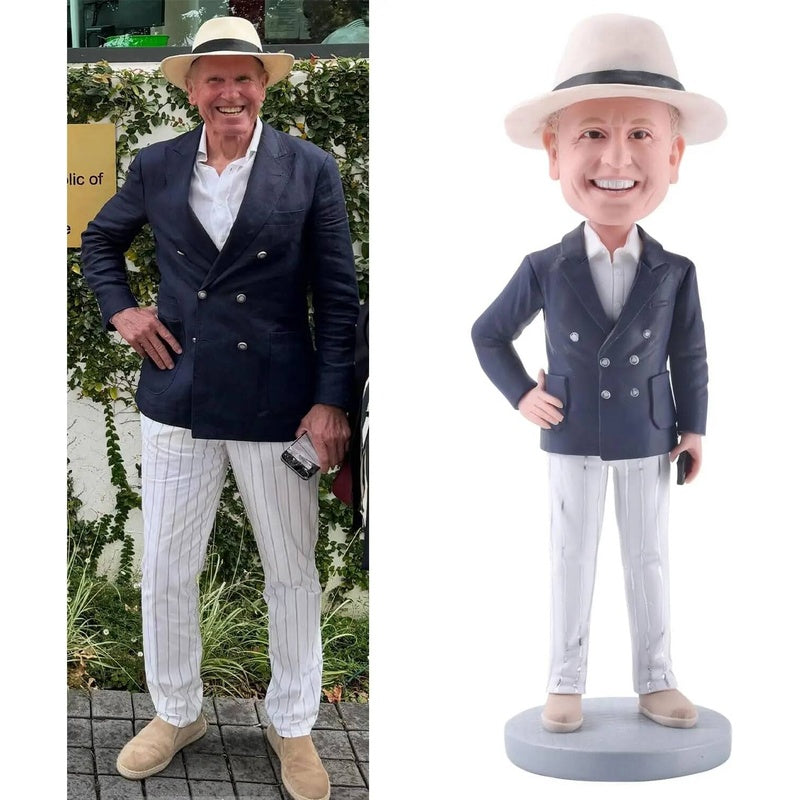 Diy Anliv Handmade Custom Graduation Bobblehead 2025 Artisan-Crafted Graduate Doll with Cap & Gown 5" 12" Photo to Sculpture Gift Gift
