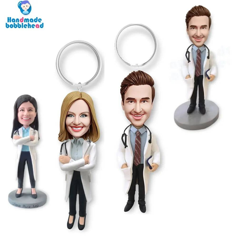 Diy Custom Bobbleheads: Office Man Fully Customizable with Polymer Clay | Personalized Bobbleheads Best Gifts for, Birthday, Chris Gift