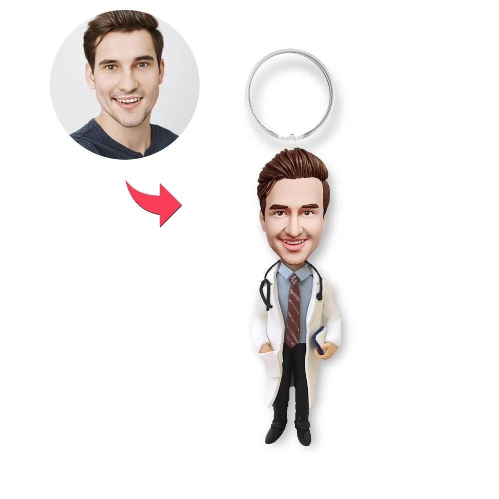 Diy Custom Bobbleheads: Office Man Fully Customizable with Polymer Clay | Personalized Bobbleheads Best Gifts for, Birthday, Chris Gift