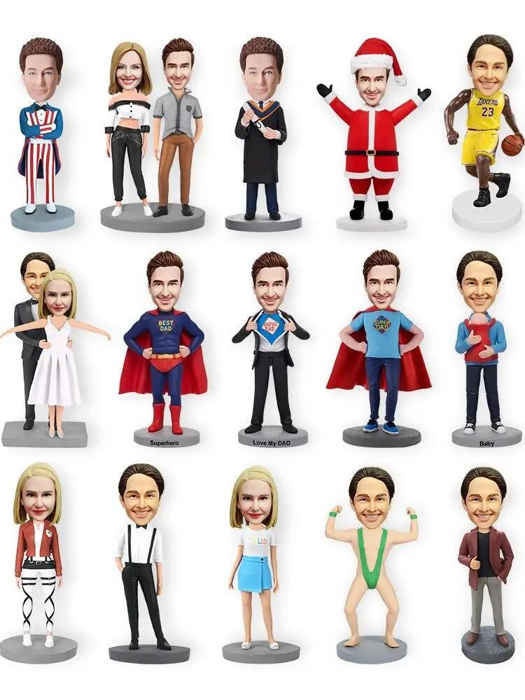 Diy Bobblehead Handcrafted from Your Photo Great Gift for Guitarists Fathers Male Relatives Studio Decor Souvenir Commemorating Live Gift