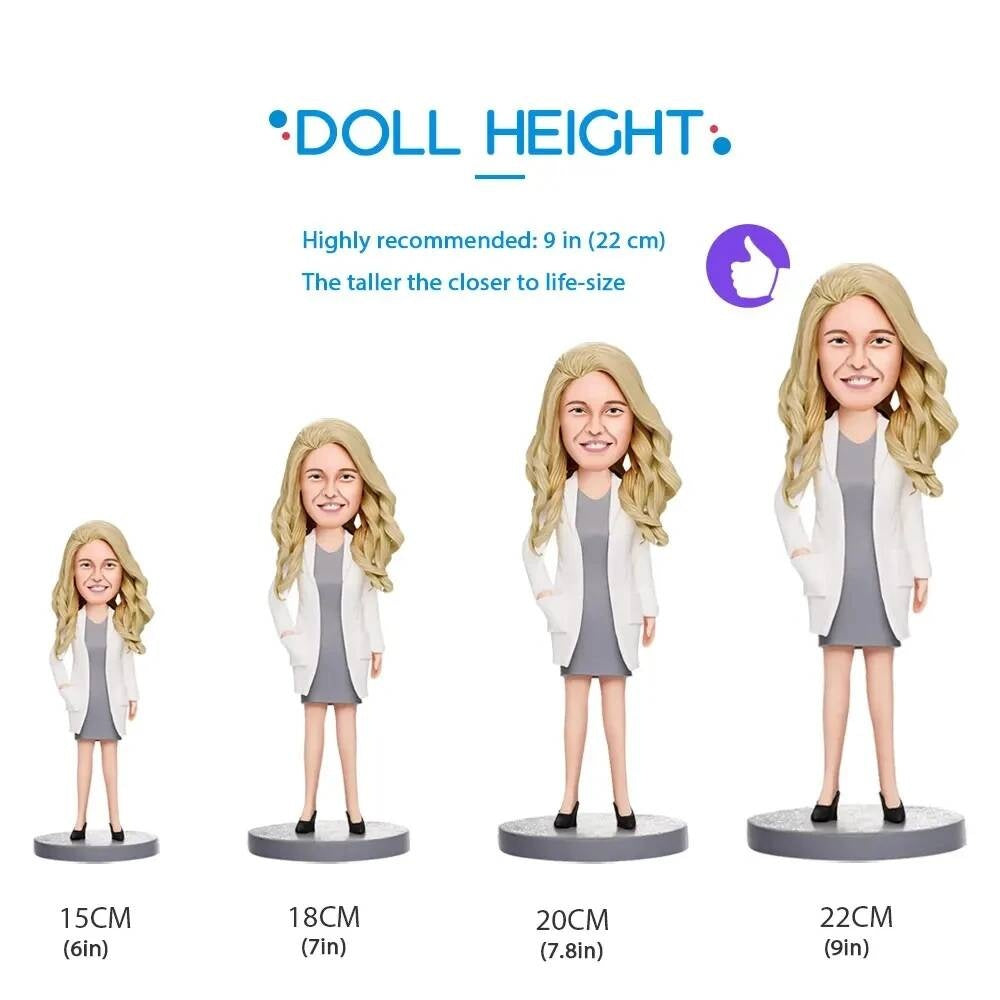 Diy 6"-9" Made Dolls, Best bobblehead,Custom Bobbleheads,Make A Custom Bobblehead Based On Your Photos Gift