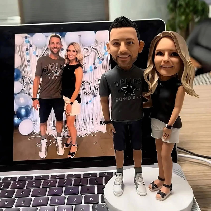 Diy Custom Bobblehead - Personalized Bobbleheads Statue Customized Dolls Figure Handmade Sculpture Gifts for , Couple, Friends ( Gift