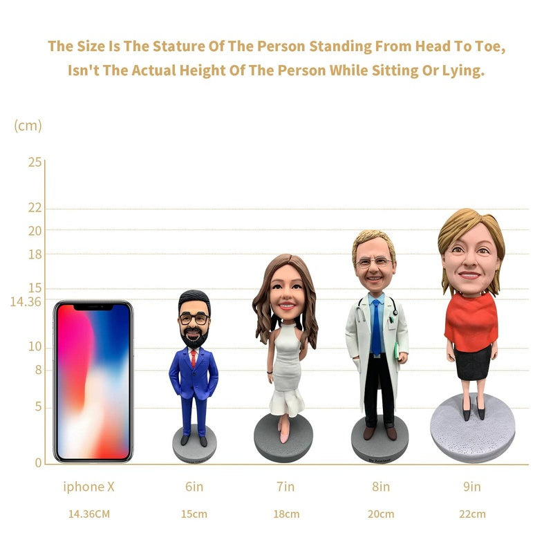 Diy Custom Bobblehead Personalized Customized Gifts for Nurse-Male Doctor With Arms Folded Polymer Statue Figurine Gift