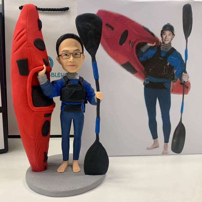 Diy Fully Custom Personalized Bobblehead Figurine Polymer Clay Figure Birthday Cake Topper Handmade Gift for Loves Friend Gift