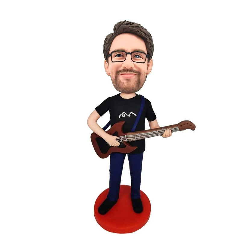 Diy Customized Bobblehead Dolls - Handmade Personalized Sculpture a Man Playing Guitar Gift for Men Boyfriends Husbands Gift
