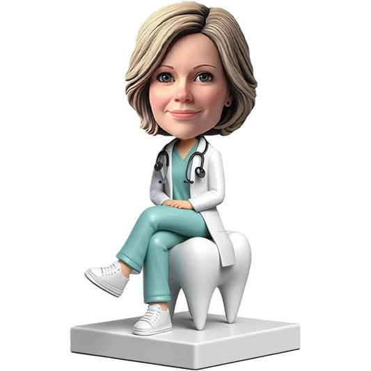 Diy Stylish Female Dentist Bobblehead Sculpture from Your Photo Unique Gift Idea for Dentists Day Christmas or Anniversary Clinic De Gift