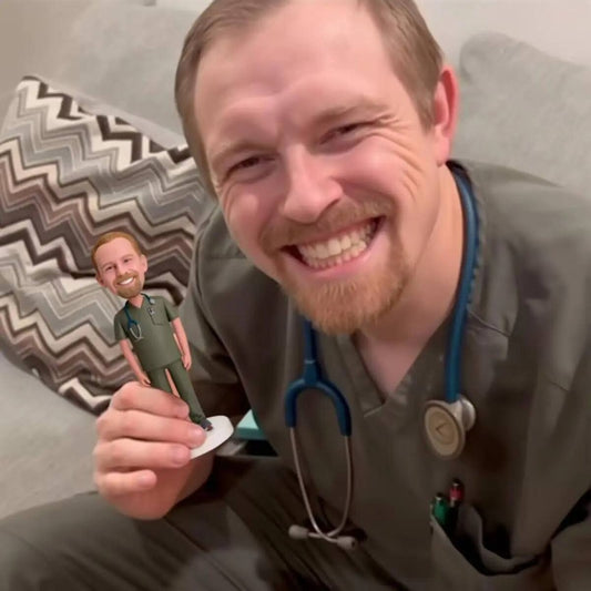 Diy Bobblehead - 6-9'' Unique Personalized Custom Dolls Full Set Handmade Customized Bobbleheads Statue Based for Doctors, Gift