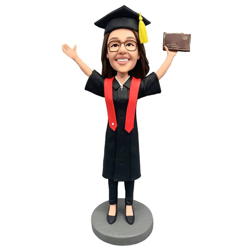Diy High Quality Bobblehead Graduation, Personalized Graduate Bobble Head, Handmade Custom Sculpture, Home Decoration Gift