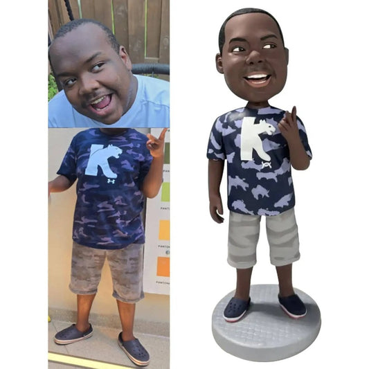 Diy Custom King-Darius Handmade Customized Bobblehead, Polymer Clay Bobble Head Figurine for Christmas Statue Gift