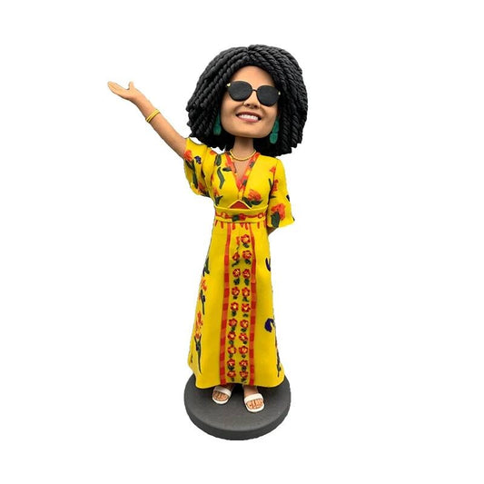 Diy Custom Bobblehead Figurine for Woman Birthday Gift,Personalized Statue Handmade Sculpture,Cake Topper, 6"-9" Gift