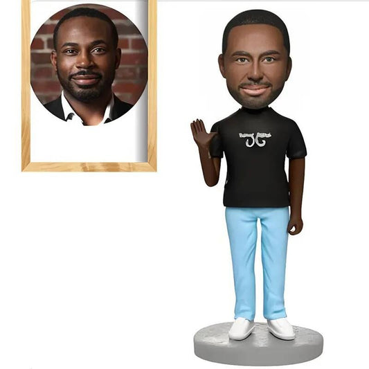 Diy Custom Bobblehead 6"-9’’ Bobbleheads,Customized Personalized Based on Your Photo, Unique Sculpture Gifts for Husband Colleagues Gift