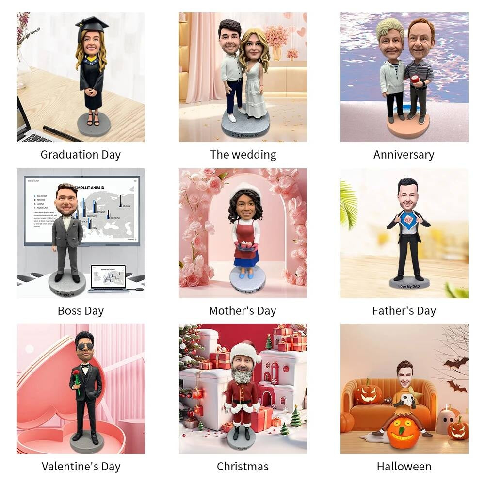 Diy Custom Bobbleheads Figurine Customized Doll - Running Soccer Sports Handmade Gifts for Boyfriend Gift