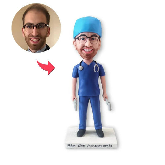 Diy Bobbleheads Doctor Nurse Toy Statue Doll Custom Made Traditional Artwork Personalise Design For Boy Friend Girlfriend Gift Gift