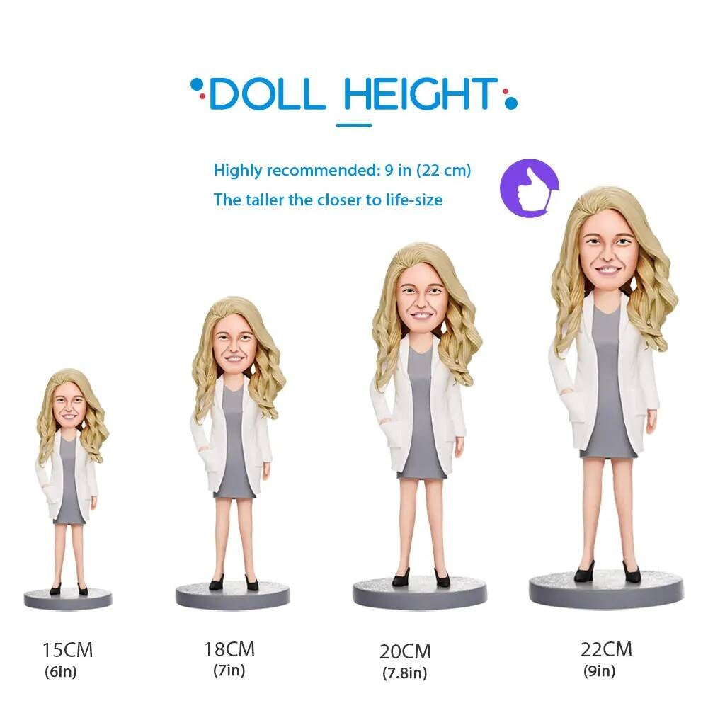 Diy 6'' Custom Figurine, Graduation Bobblehead Personalized, One Person Polymer Clay Figure Based On Your Photos Gift