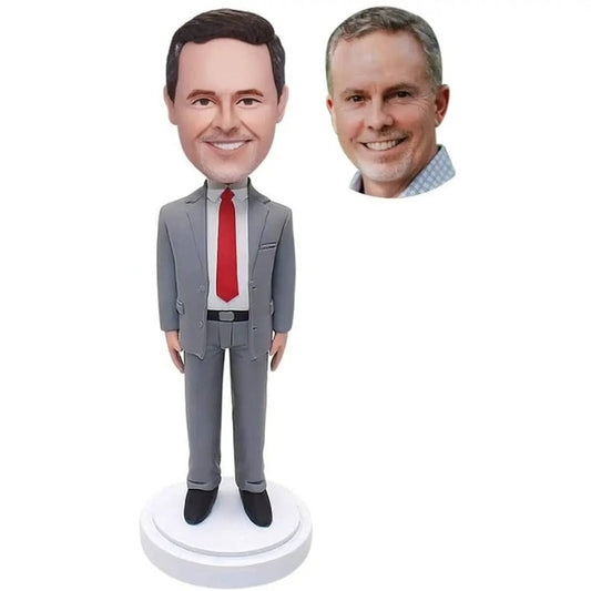 Diy Custom Bobbleheads: Office Man Fully Customizable with Polymer Clay | Personalized Bobbleheads Best Gifts for, Birthday, Chris Gift