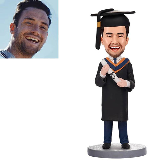 Diy Bobblehead Graduation, Personalized Graduate Bobble Head, Custom Graduation Gifts Based On Your Photos for friends figuri Gift