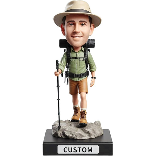 Diy Pilot Bobblehead with Briefcase Handcrafted from Your Photo Great Gift for Airline Pilots Son Brother Aviation Professional Desk Gift