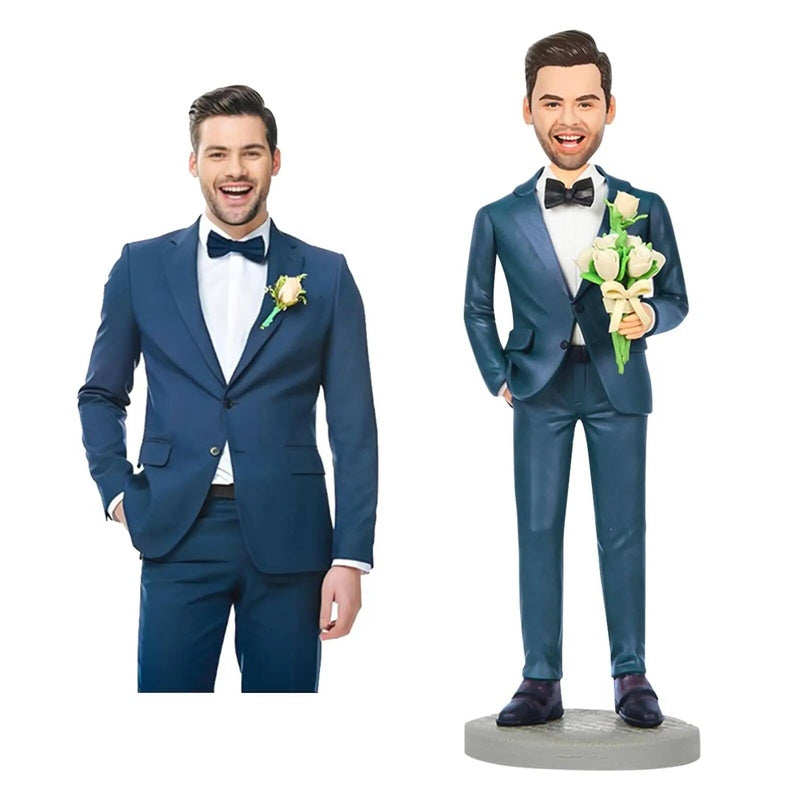 Diy Design Your Own Mini Figurine Whole Body Bobbleheads 10.24 Inch Statues from Photo Customized Personalized St Gift