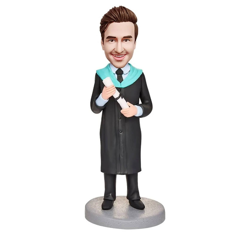 Diy Customized Gifts,Graduation Boy Holding Certificate Custom Bobblehead- Class Of 2023 College Graduation Gifts Gift