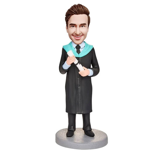 Diy Customized Gifts,Graduation Boy Holding Certificate Custom Bobblehead- Class Of 2023 College Graduation Gifts Gift