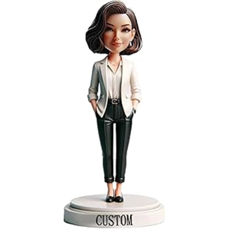Diy Professional Stance Lady Bobblehead Handcrafted Great Gift for Career Women Chic Office Decor Empowered Grace Showcase Trending Gift